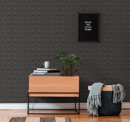 Architects Paper Tessuto 2 Vlies-Textiltapete Grau Schwarz 10,05 m x 0,53 m
