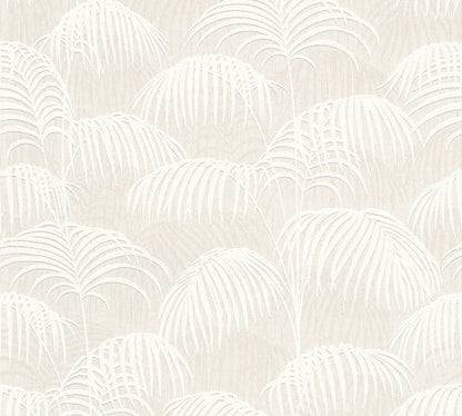 Architects Paper Tessuto 2 Dschungel Textiltapete Creme Weiß 10,05 m x 0,53 m