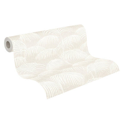 Architects Paper Tessuto 2 Dschungel Textiltapete Creme Weiß 10,05 m x 0,53 m