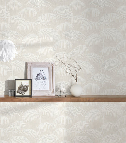 Architects Paper Tessuto 2 Dschungel Textiltapete Creme Weiß 10,05 m x 0,53 m