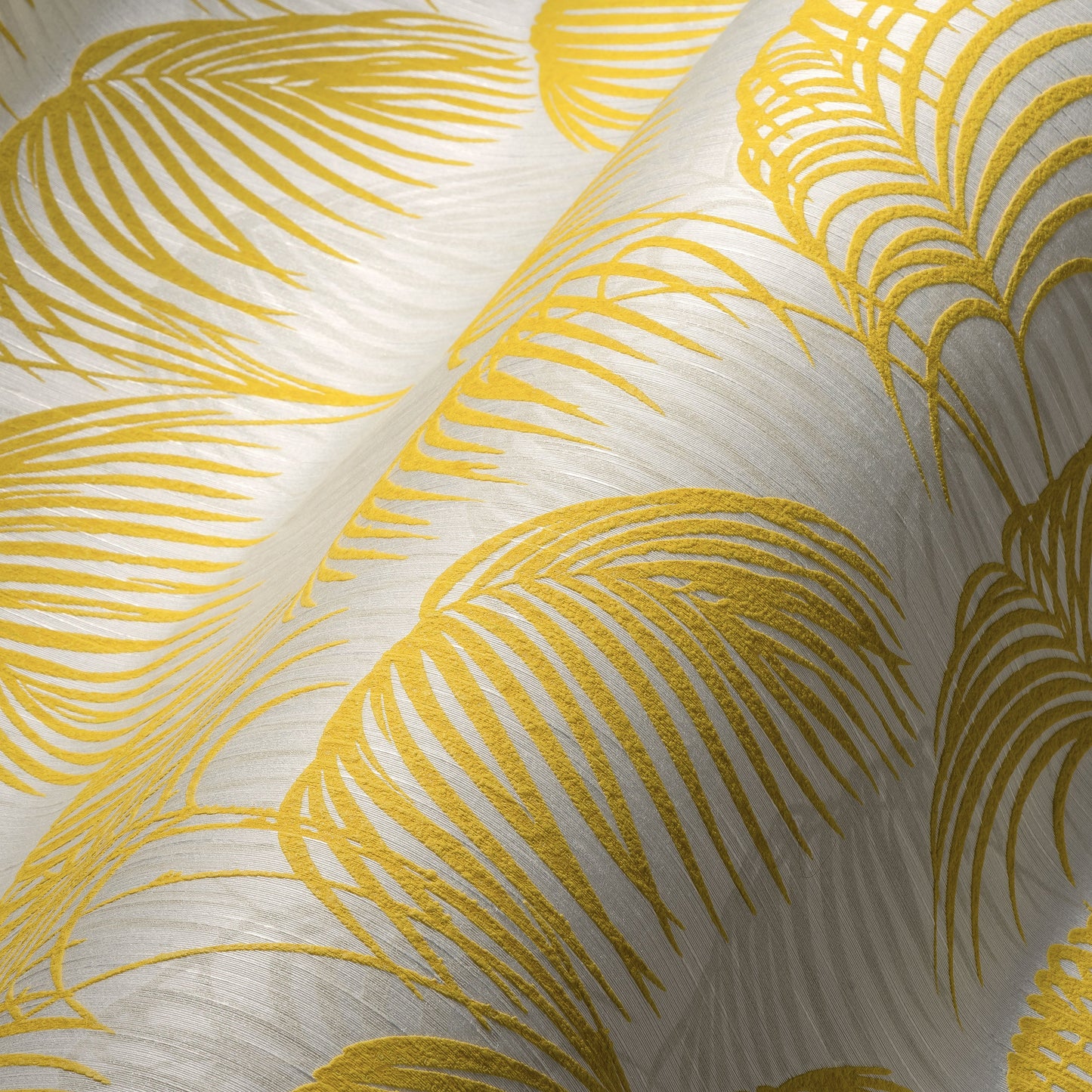 Architects Paper Tessuto 2 Dschungel Textiltapete Gold Gelb Weiß 10,05 m x 0,53 m