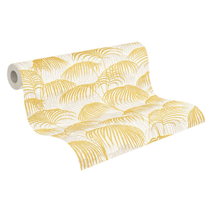 Architects Paper Tessuto 2 Dschungel Textiltapete Gold Gelb Weiß 10,05 m x 0,53 m
