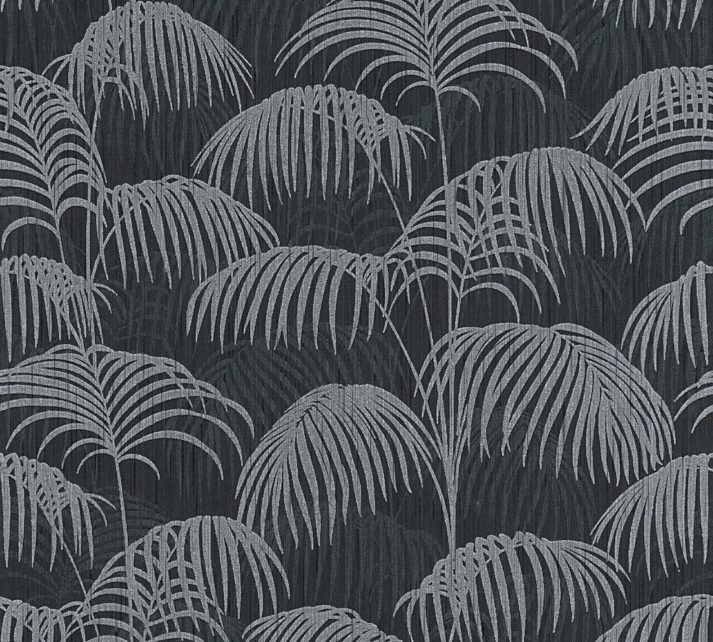 Architects Paper Tessuto 2 Dschungel Textiltapete Schwarz Grau 10,05 m x 0,53 m