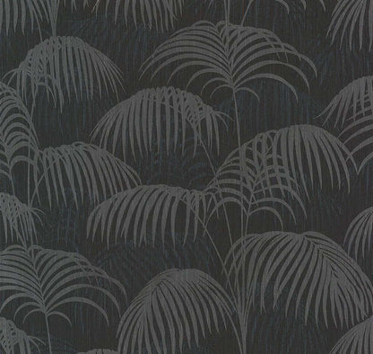 Architects Paper Tessuto 2 Dschungel Textiltapete Schwarz Grau 10,05 m x 0,53 m