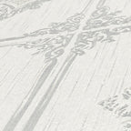 Architects Paper Tessuto 2 Vlies-Textiltapete Grau Weiß 10,05 m x 0,53 m