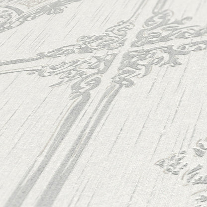 Architects Paper Tessuto 2 Vlies-Textiltapete Grau Weiß 10,05 m x 0,53 m