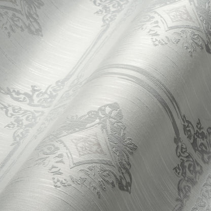 Architects Paper Tessuto 2 Vlies-Textiltapete Grau Weiß 10,05 m x 0,53 m