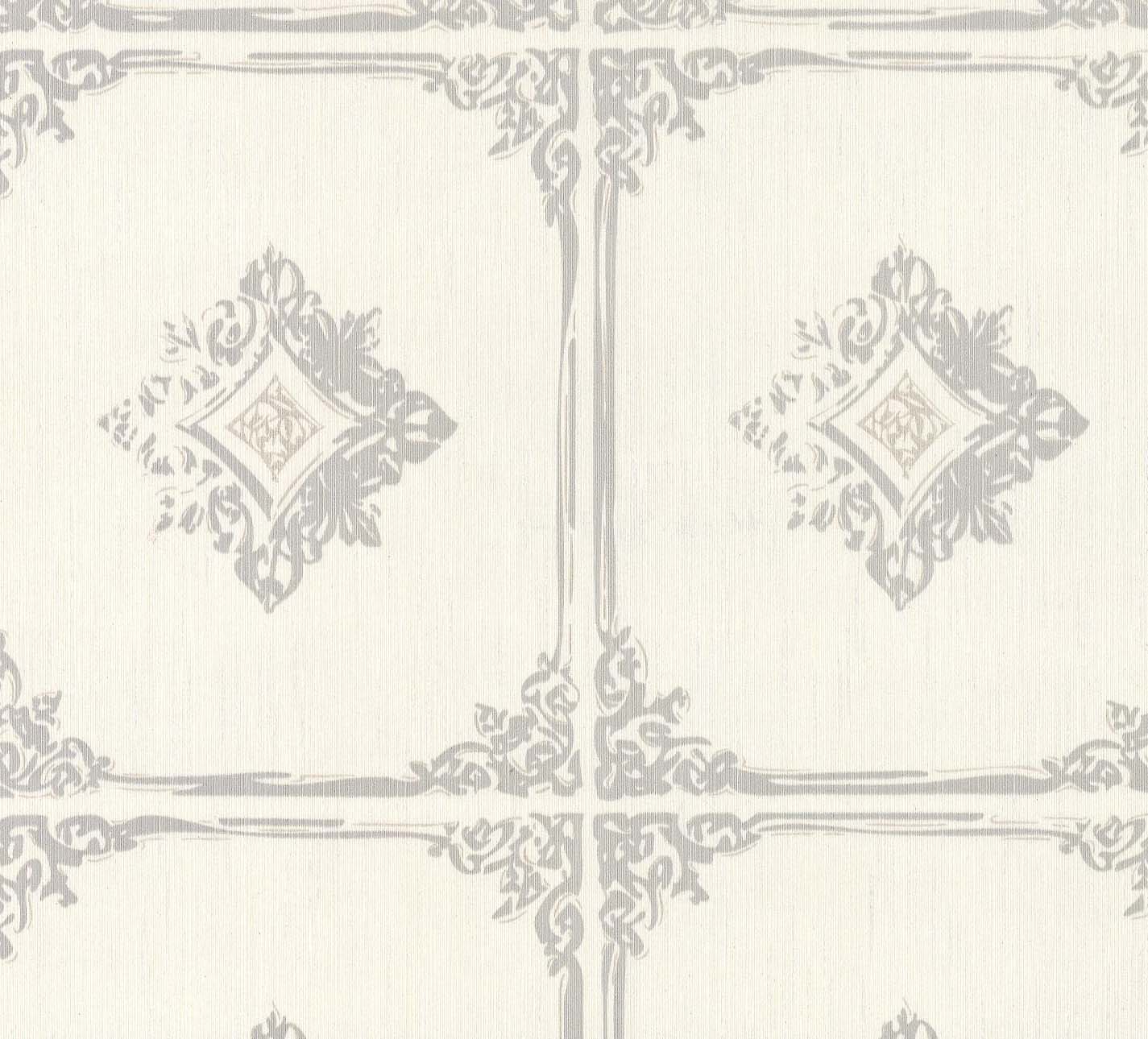 Architects Paper Tessuto 2 Vlies-Textiltapete Grau Weiß 10,05 m x 0,53 m