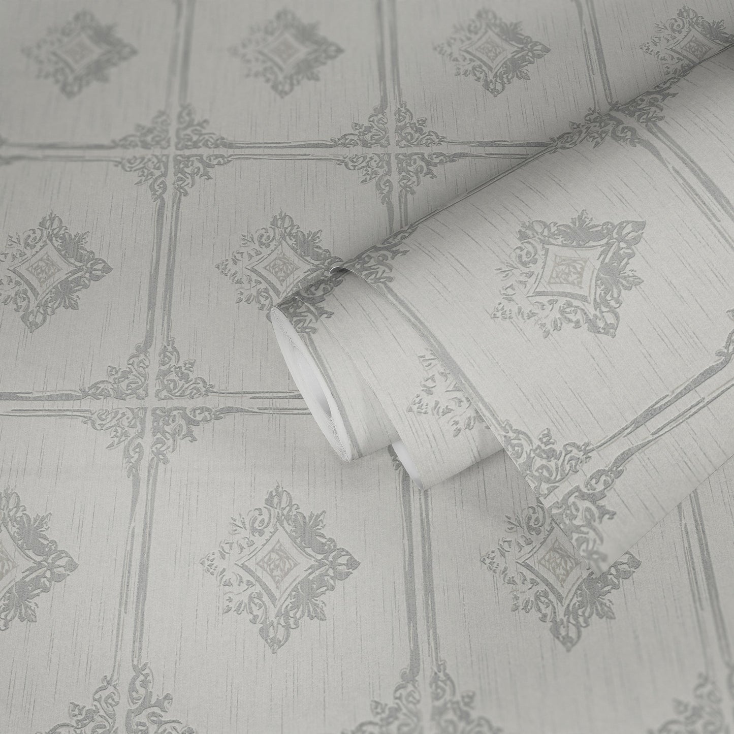 Architects Paper Tessuto 2 Vlies-Textiltapete Grau Weiß 10,05 m x 0,53 m