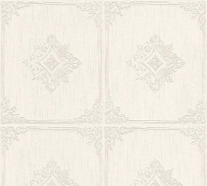 Architects Paper Tessuto 2 Vlies-Textiltapete Creme Grau 10,05 m x 0,53 m