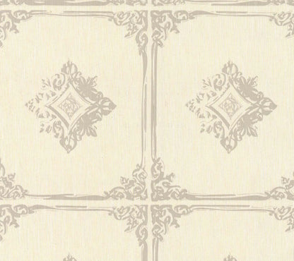 Architects Paper Tessuto 2 Vlies-Textiltapete Creme Grau 10,05 m x 0,53 m
