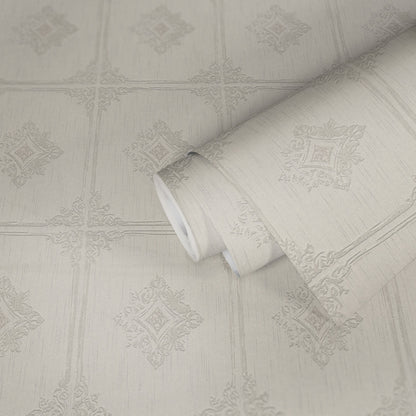 Architects Paper Tessuto 2 Vlies-Textiltapete Creme Grau 10,05 m x 0,53 m
