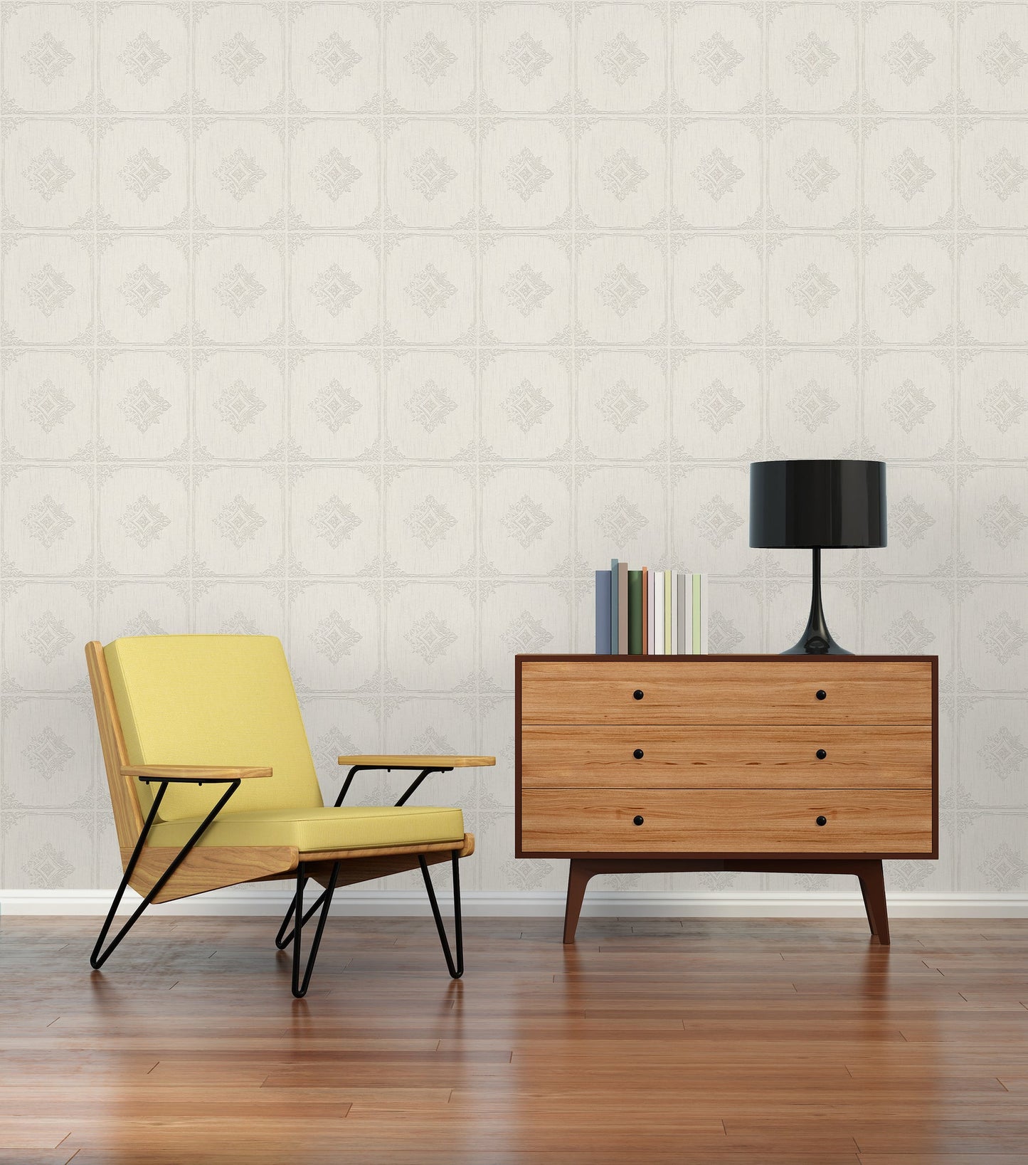 Architects Paper Tessuto 2 Vlies-Textiltapete Creme Grau 10,05 m x 0,53 m