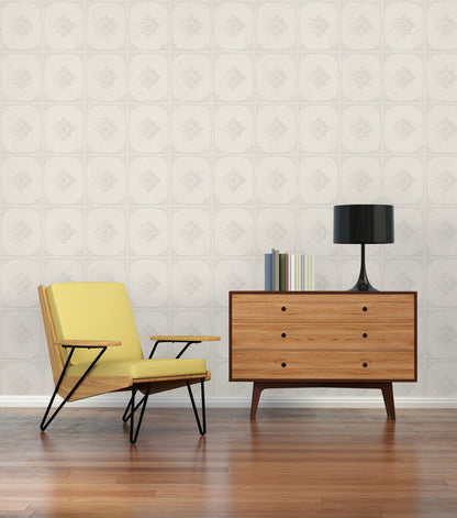 Architects Paper Tessuto 2 Vlies-Textiltapete Creme Grau 10,05 m x 0,53 m
