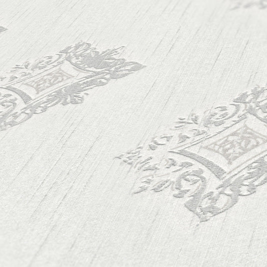 Architects Paper Tessuto 2 Vlies-Textiltapete Grau Weiß 10,05 m x 0,53 m