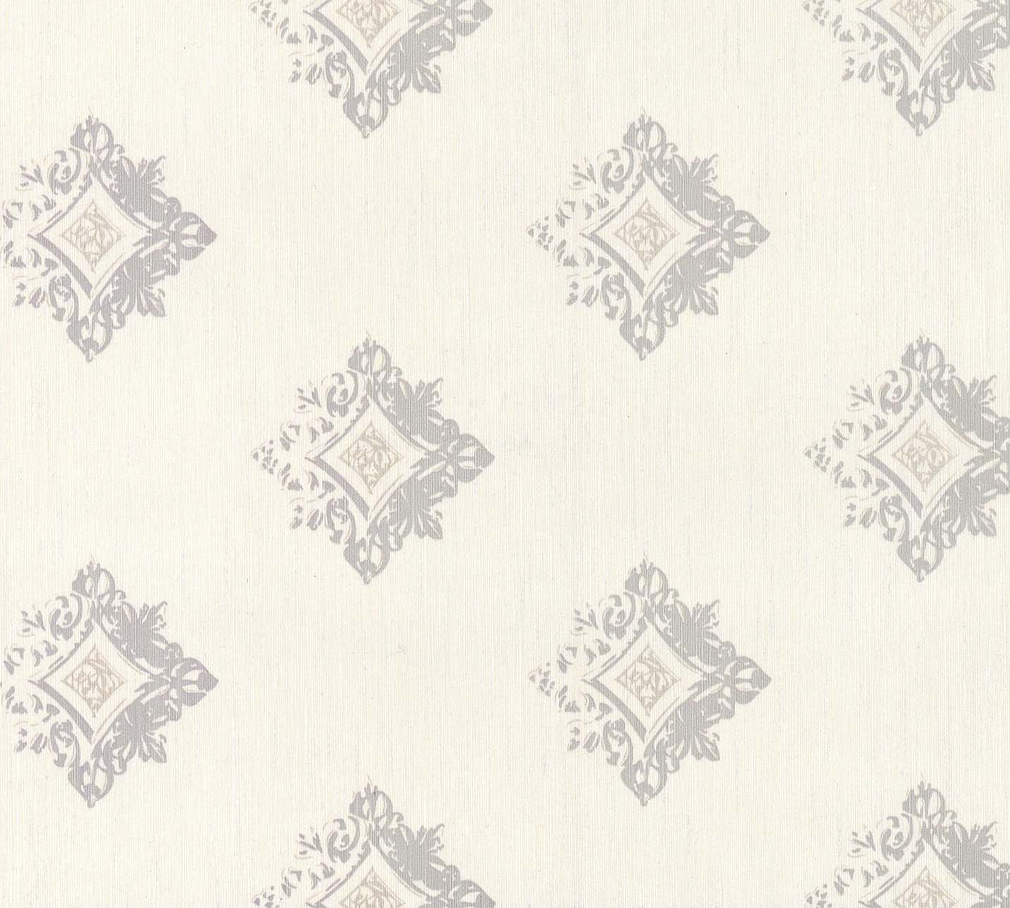 Architects Paper Tessuto 2 Vlies-Textiltapete Grau Weiß 10,05 m x 0,53 m