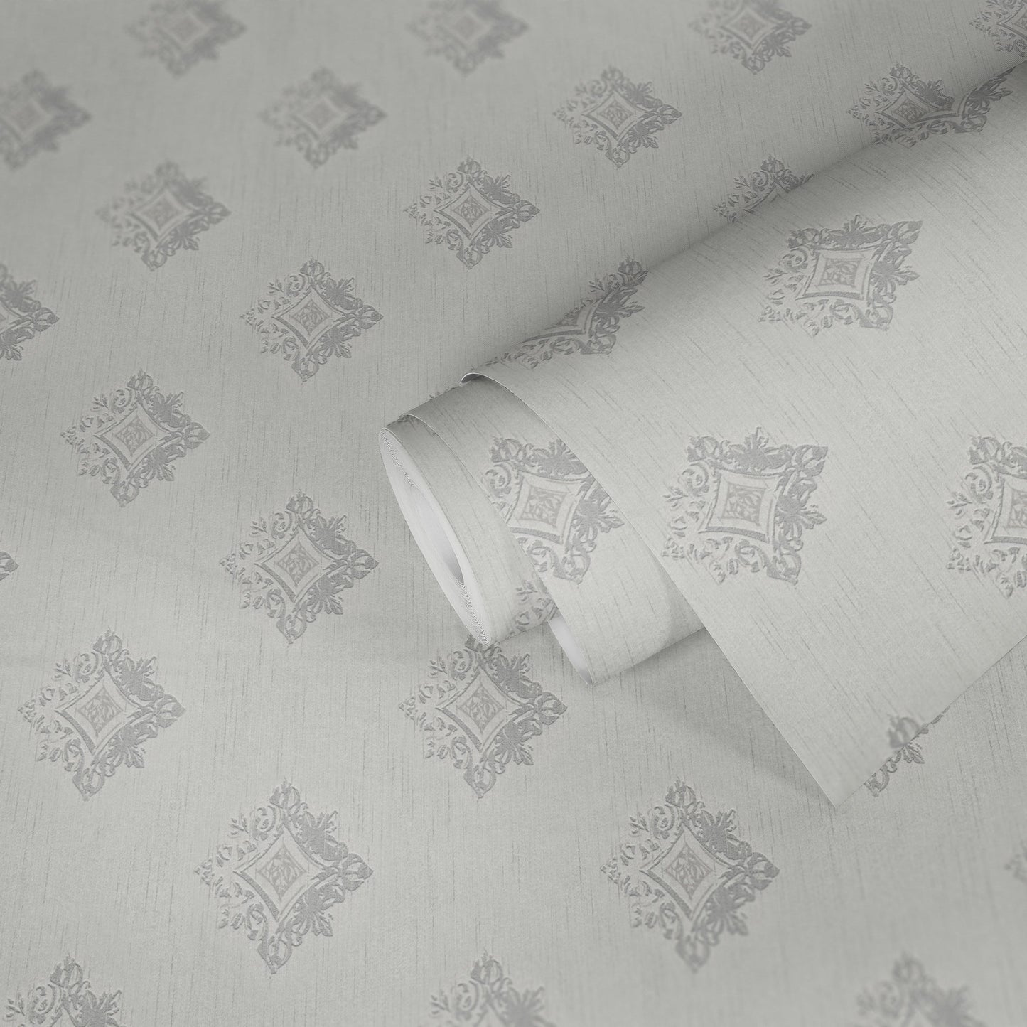 Architects Paper Tessuto 2 Vlies-Textiltapete Grau Weiß 10,05 m x 0,53 m