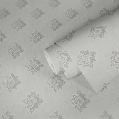 Architects Paper Tessuto 2 Vlies-Textiltapete Grau Weiß 10,05 m x 0,53 m