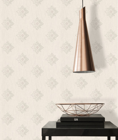 Architects Paper Tessuto 2 Vlies-Textiltapete Creme Grau 10,05 m x 0,53 m
