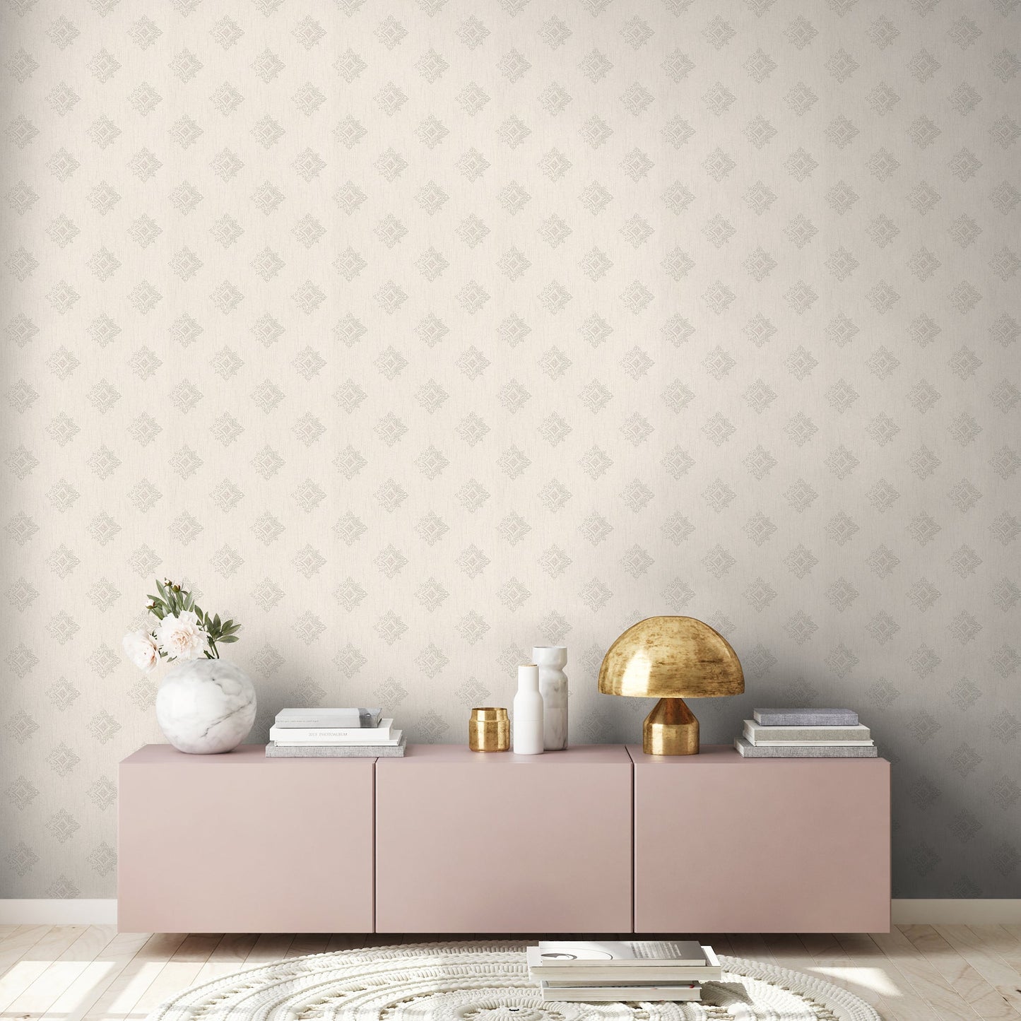 Architects Paper Tessuto 2 Vlies-Textiltapete Creme Grau 10,05 m x 0,53 m