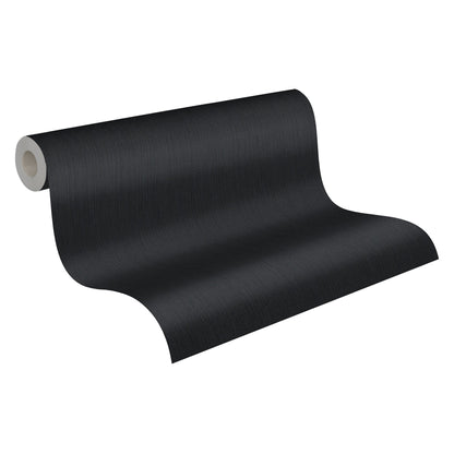 Architects Paper Metallic Silk Vlies-Textiltapete Schwarz 10,05 m x 0,53 m