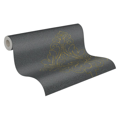Architects Paper Nobile Designtapete Grau Schwarz Gold 3,20 m x 0,7 m