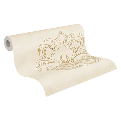Architects Paper Nobile Designtapete Creme Gold 3,20 m x 0,7 m