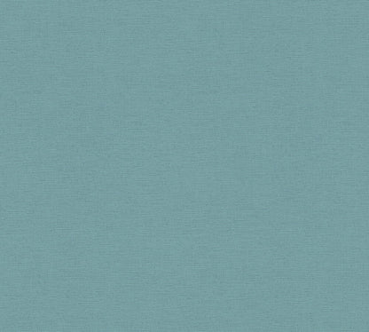 Mustertapete Leinen Teal Sanft - 10,05 m x 0,53 m