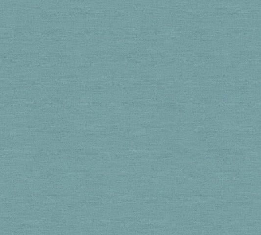 Strukturtapete Leinen Teal Sanft