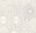 Versace Art De La Table Grau Weiß - 10,05 m x 0,70 m