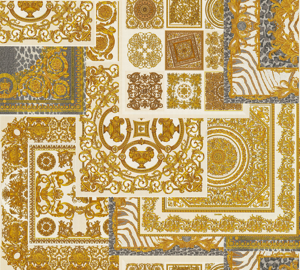 Versace Decoupage Gold Silber - 10,05 m x 0,70 m