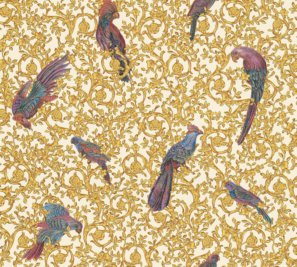 Versace Barocco Birds Gold Lila - 10,05 m x 0,70 m