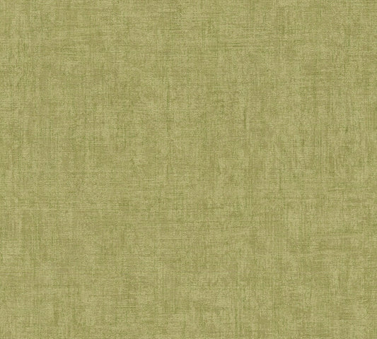 Strukturtapete Vintage-Gewebe Olivgrün