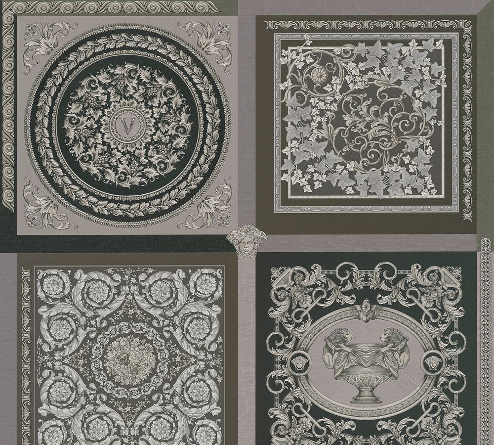 Versace  Silber Schwarz - 10,05 m x 0,70 m