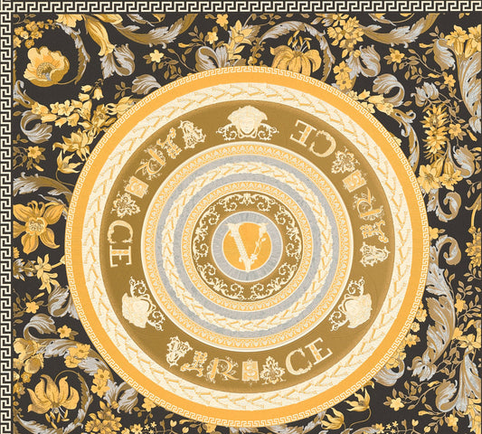 Versace  Florale Tapete Gold - 10,05 m x 0,70 m