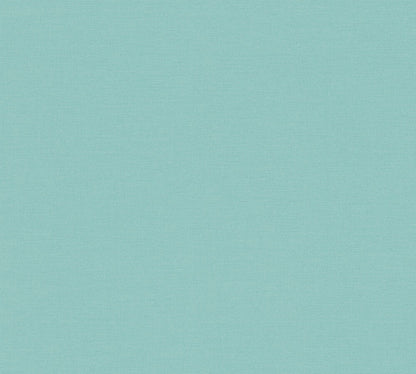 Mustertapete Leinen Aquamarin Hell - 10,05 m x 0,53 m