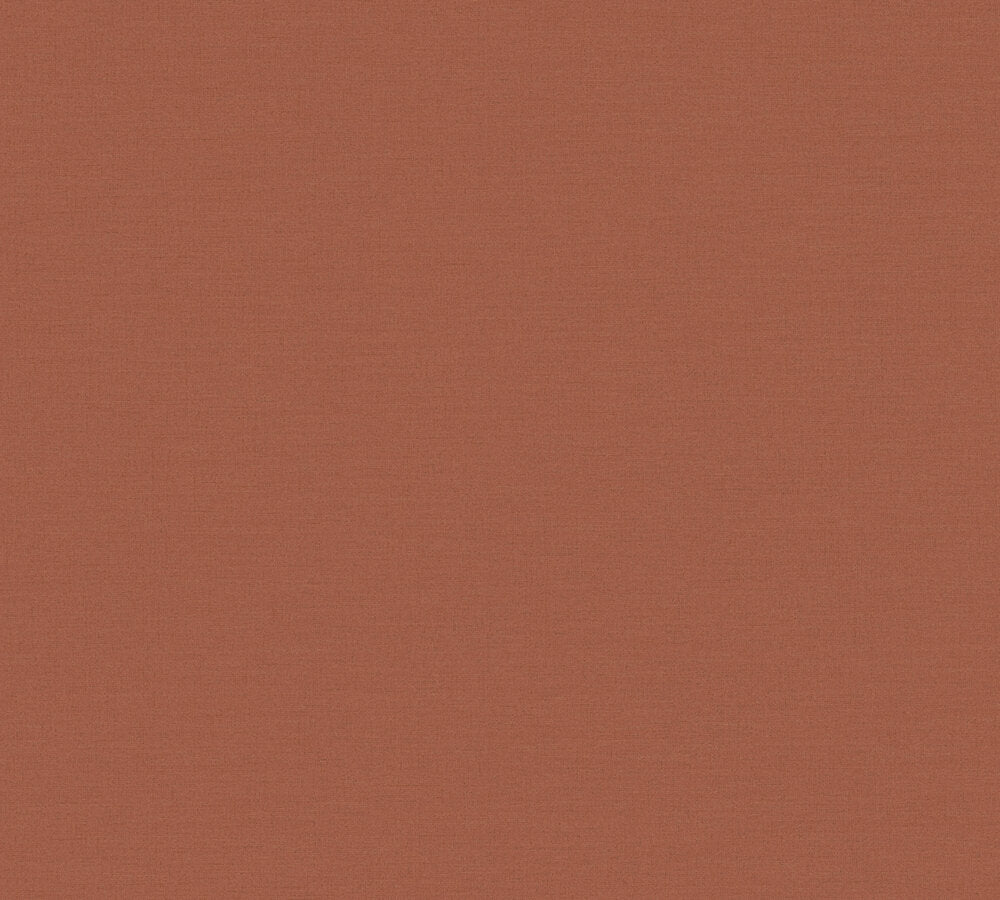 Mustertapete Leinen Rostbraun Klassisch - 10,05 m x 0,53 m