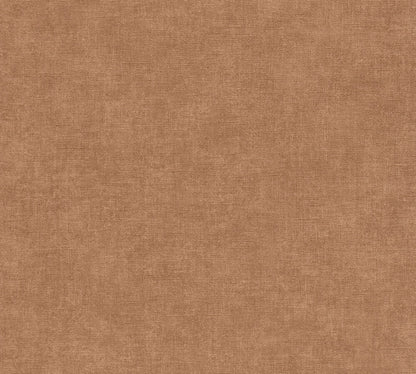Mustertapete Leinen Karamellbraun Klassisch - 10,05 m x 0,53 m