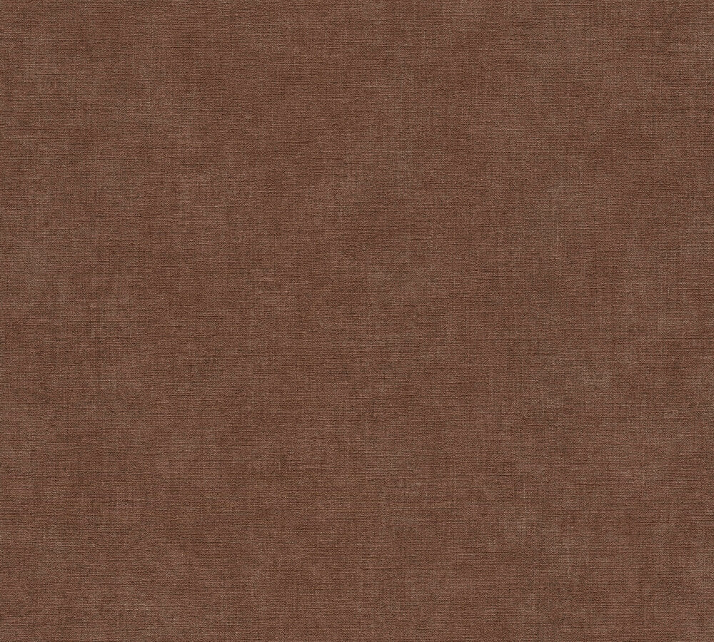 Mustertapete Leinen Schokobraun Klassisch - 10,05 m x 0,53 m