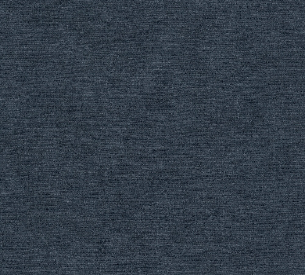 Mustertapete Leinen Marineblau Dunkel - 10,05 m x 0,53 m