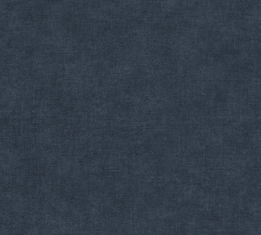 Strukturtapete Leinen Marineblau Dunkel