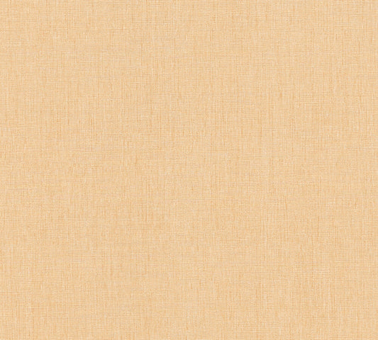 Strukturtapete Leinen Apricot Sanft