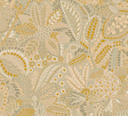 Mustertapete Florales Mosaik Beige-Ocker - 10,05 m x 0,53 m