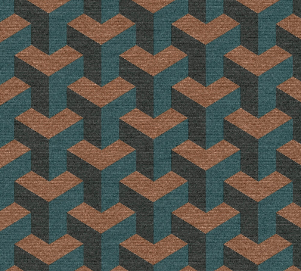 Livingwalls Daniel Hechter 7  3D Grafik Blau - 10,05 m x 0,53 m