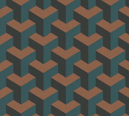 Livingwalls Daniel Hechter 7  3D Grafik Blau - 10,05 m x 0,53 m