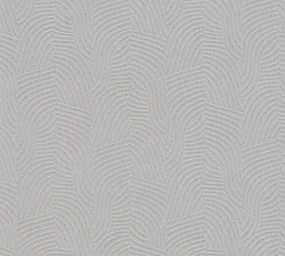 Livingwalls Daniel Hechter 7 Vliestapete Grafik Linienmuster Hellgrau Metallic - 10,05 m x 0,53 m