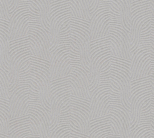 Livingwalls Daniel Hechter 7 Vliestapete Grafik Linienmuster Hellgrau Metallic - 10,05 m x 0,53 m