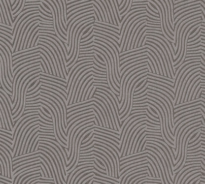Livingwalls Daniel Hechter 7 Vliestapete Grafik Linienmuster Dunkelgrau Metallic - 10,05 m x 0,53 m