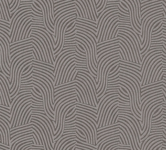 Livingwalls Daniel Hechter 7 Vliestapete Grafik Linienmuster Dunkelgrau Metallic - 10,05 m x 0,53 m