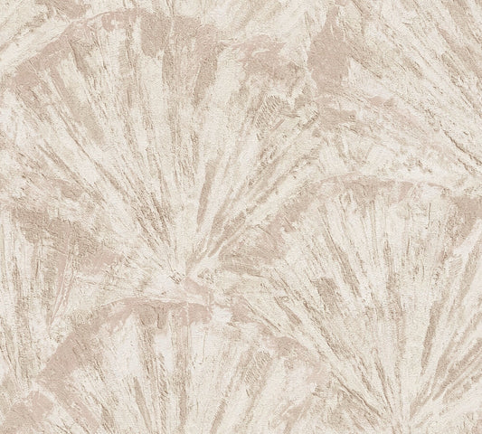 Strukturtapete Muscheldesign Rosé-Beige Abstrakt